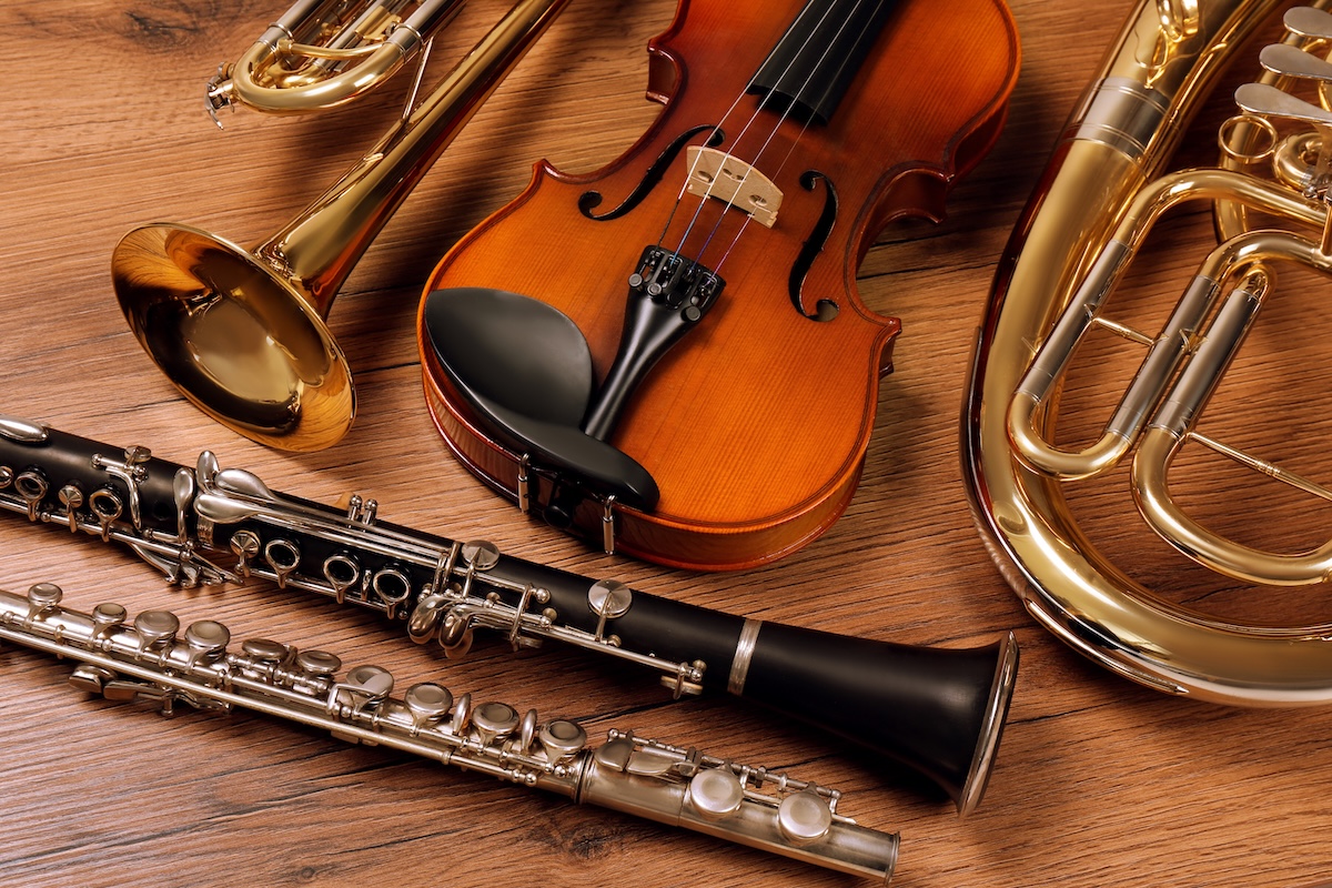 Student with instrument